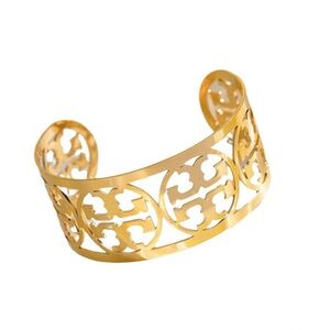 Tory Burch Gold Cutout Cuff Bracelet